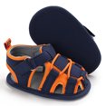 thumbnail image 4 of Baby Infant Boys Magic Sticker Non-slip Soft Sole Sandals Color:Orange Size:Inside length 10.5 cm, 4 of 8