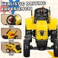 thumbnail image 3 of Aosom Ride-On Excavator Tractor with Trailer, Shovel & Rake - Yellow Metal Frame, 52" L, 77 lb Capacity - Outdoor Play Vehicle, 3 of 7