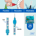 thumbnail image 4 of TePe Interdental Brush Original, Soft Dental Brush for Teeth Cleaning, Pack of 25, 0.6 mm, Medium Gaps, Blue, Size 3, 4 of 6