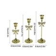 thumbnail image 3 of Luoshdecor White Taper Candle Holder Set,3Pcs Metal Bow Candle Tea Light Holder for Valentine'Day Tabletop Decor, 3 of 6