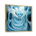 thumbnail image 2 of Designart "Focused Blue Op Art A Visual Journey V" Abstract Floater Framed Wall Decor, 2 of 7