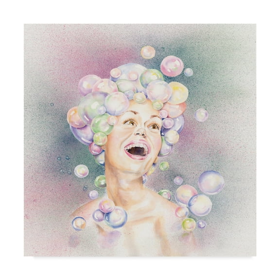 Trademark Fine Art 'Bubble Head' Canvas Art by Charlsie Kelly
