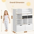 thumbnail image 4 of Toy Storage Organizer 47.8in Kids Bookshelf with Drawers Modern Bookcase with Cubbies Floor Storage Cabinet Wooden Toy Chest Playroom, Classroom, Nursery, Kids Room, 4 of 7