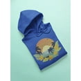 thumbnail image 3 of Smartprints Womens Graphic Hoodie Royal - Tropical Sunset At The Beach Cotton Blend Classic Fit, 3 of 4