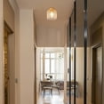 thumbnail image 3 of FSLiving No Wiring Needed Gold Crystal Lamp, Semi Flush Mount Light Fixture Modern Design Small Contemporary Chandelier Decoration for Hallway Dining Room Corridor, 3 of 6