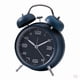 thumbnail image 1 of 2x reloj despertador de campana de llave mate concha de brillo-azul, 1 of 9
