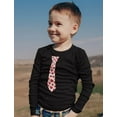 thumbnail image 2 of Tstars Boys Unisex Hearts Tie Valentine's Day Long Sleeve T Shirt, 2 of 6