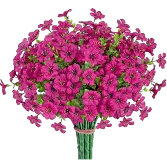 Outdoor Artificial Daffodils Plants - Fade Proof Faux Violet Plants for All Weather, Porch, Patio, Garden Decor - Hanging Planter Flowers