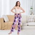 thumbnail image 6 of FORMRS Women's Pajama Pants with Pockets Soft Comfy Loungewear Sleep Bottom, Sizes S-2XL, Purple Halloween Pattern, 6 of 8