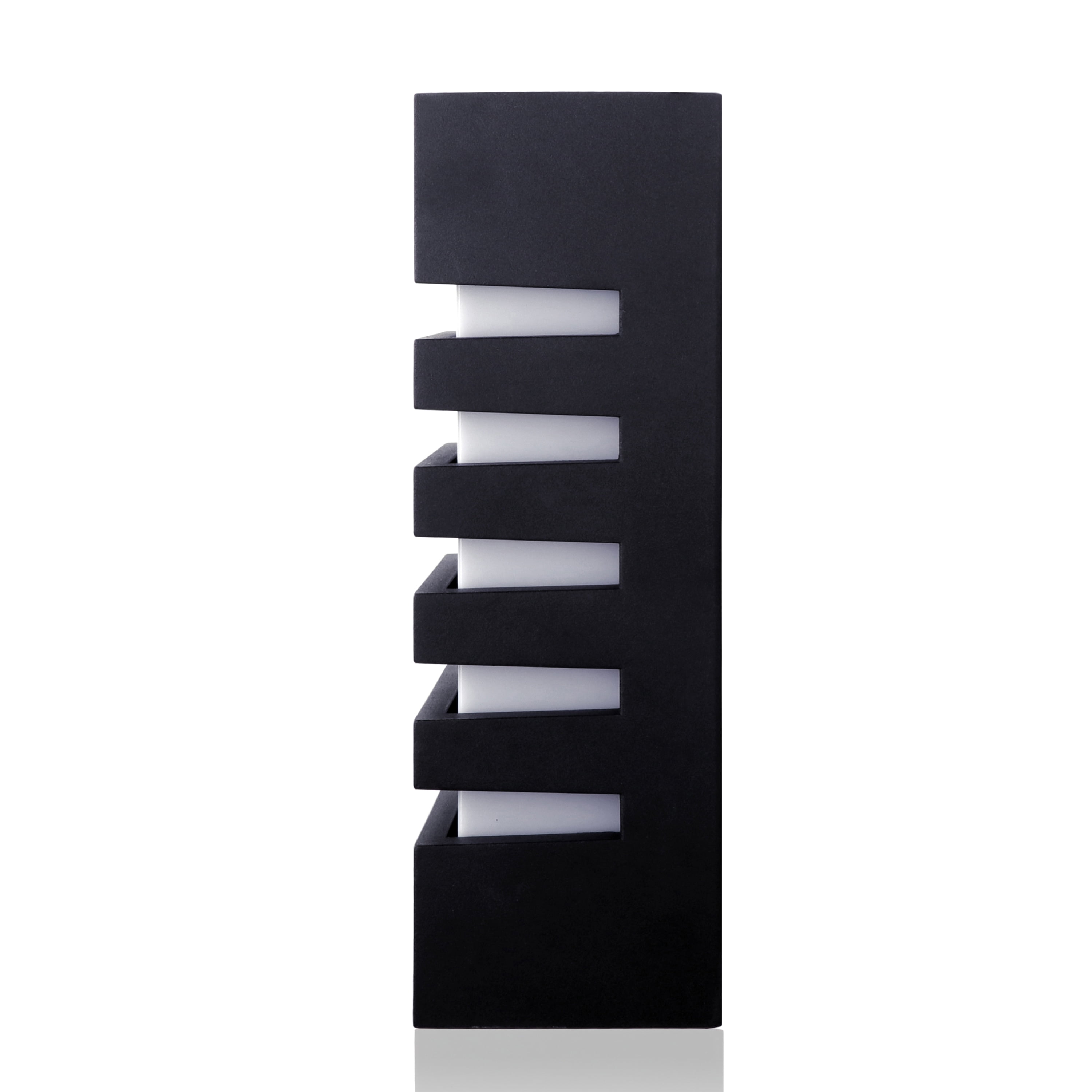 C Cattleya 9.75in. Integrated LED Black Outdoor Wall Light with Die-Cast Aluminum - Matte Black
