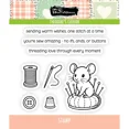 thumbnail image 1 of 2025 New Stamp Stencil For Scrapbook Diary Decoration Embossing Template Diy Greeting Card Handmade Stitched with Love Clear, 1 of 6