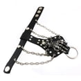 thumbnail image 3 of Brazalete de eslava de material cuero negro hecho con de punk, 3 of 8
