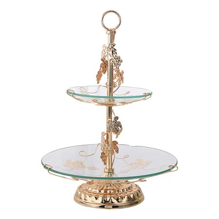 

2 Tier Dessert Stand Fruit Bowl Cupcake Stand Cake Stand Serving Tray Fruit Server for Wedding Birthday Party Decor Ornament