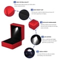 thumbnail image 4 of Estuche para anillos, moderno estuche para anillos con luz LED, estuche para guardar anillos, confiabilidad excepcional, 4 of 10