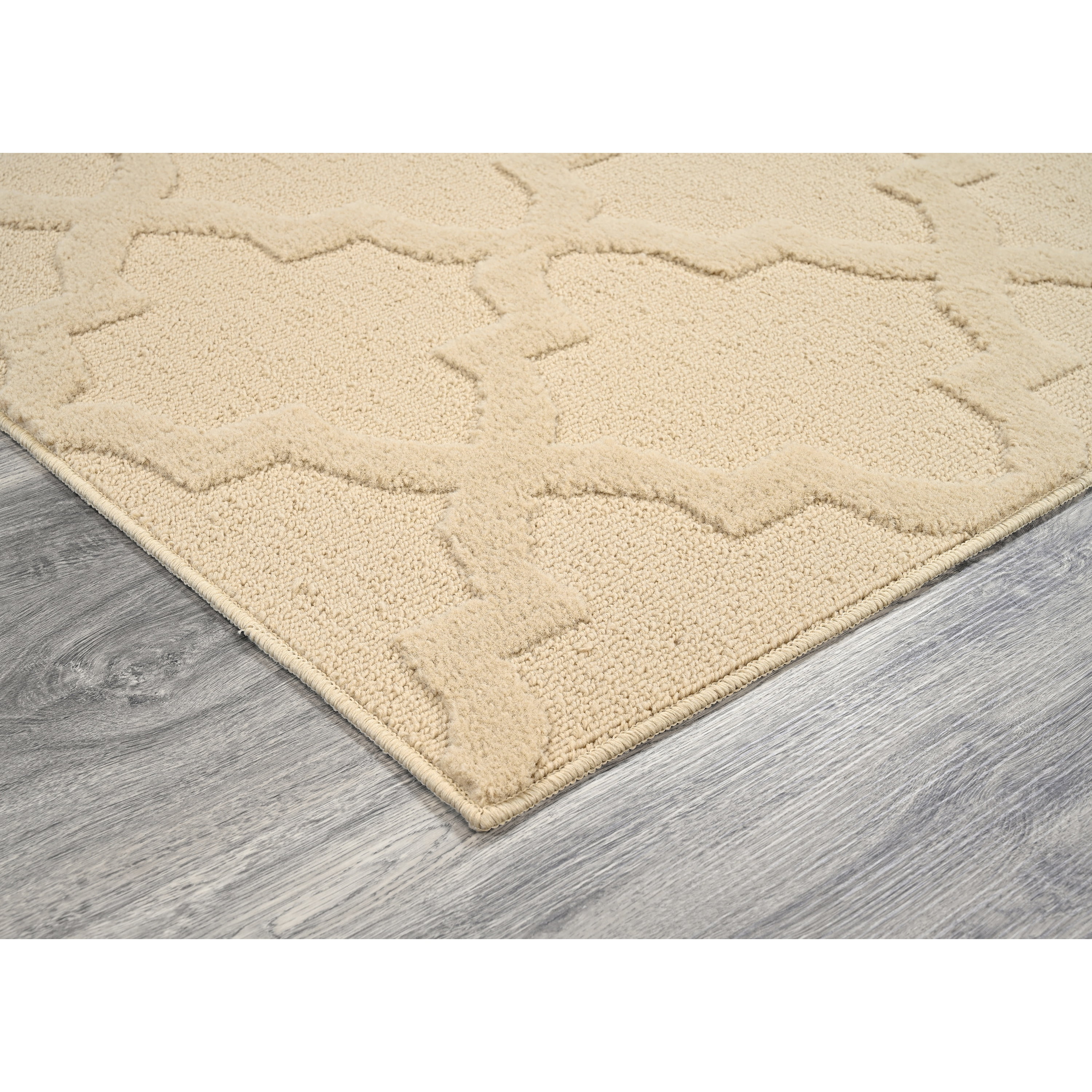 Garland Rug Quatro Polypropylene Tan Indoor Area Rug, 5' x 7'
