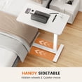 thumbnail image 5 of Mobile Standing Desk, Height Adjustable Rolling Laptop Desk, 90° Tiltable Overbed Bedside Table, Portable Computer Desk with Hidden Casters, Sliding Bed Table for Home Office, 5 of 7