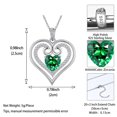 thumbnail image 5 of Jewmon 925 Sterling Silver Heart Birthstone Necklace Women Mothers Day Gifts for Mom Daughter Grandma Birthday Christmas Jewelry Gifts, 5 of 7