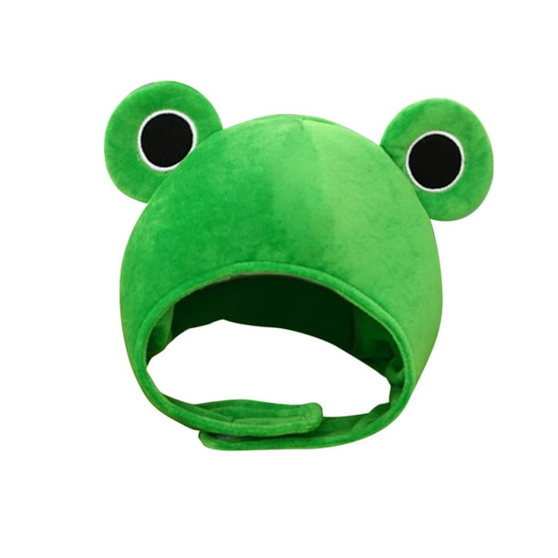 Gorro de felpa novedoso Fernando de rana para adultos Cosplay verde