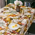 thumbnail image 5 of PVC Tablecloth ,Heavy Duty Vinyl Tablecloth with Flannel Backing for Kitchen Party Picnic Dining Spring Summer Indoor & Outdoor (Pumpkin, 60X84 Inch), 5 of 6