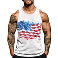 thumbnail image 2 of Nmnitkp Mens Tank Tops Independence Day Printing,Beach Summer Sleeveless Shirts Graphic Palm Tree Vacation Tanks Muscle Gym Tank Top White,S, 2 of 5