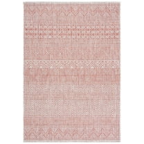 SAFAVIEH Courtyard Altan Geometric Indoor/Outdoor Area Rug, Beige/Rust, 2' x 3'7"