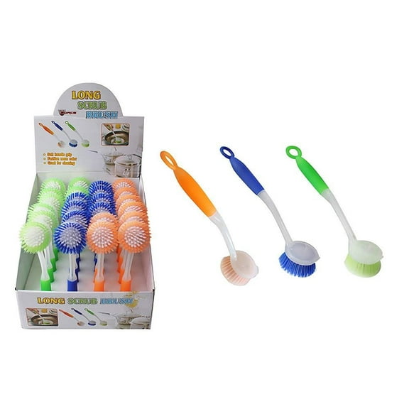 Diamond Visions Max Force 01-1307 Long Scrub Brush MultiPack in Assorted Colors 2 Brushes