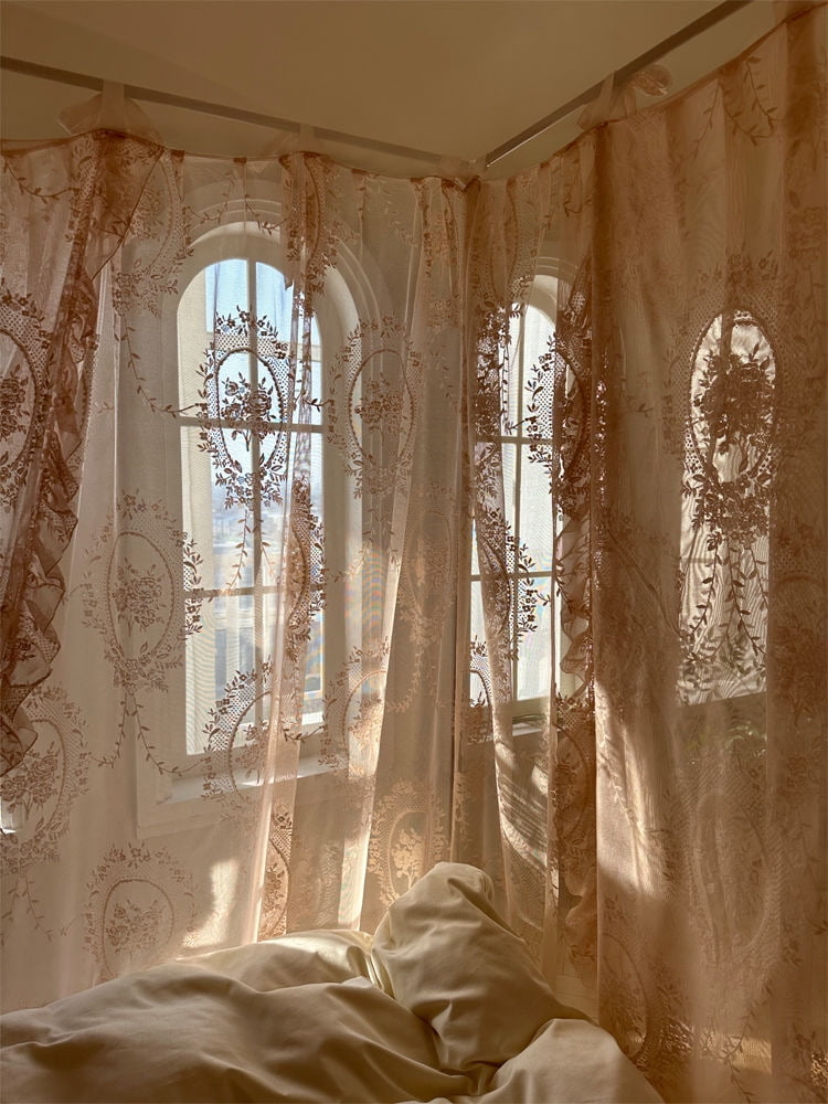 Elegant Lace Princess 4 Corner Post Mosquito Net Romantic for Girls Women Bed Curtain Canopy for Adults Wedding Bedroom Kids Rooms Decoration,Jade-2,Queen