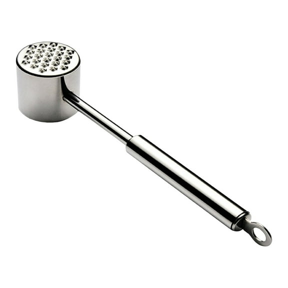 Meat Tenderizer Hammer - 10 Inch Heavy Duty 304 Stainless Steel Meat Mallet, Professional Kitchen Tool for Steak, Chicken, Pork & Beef - Ergonomic Non- Handle