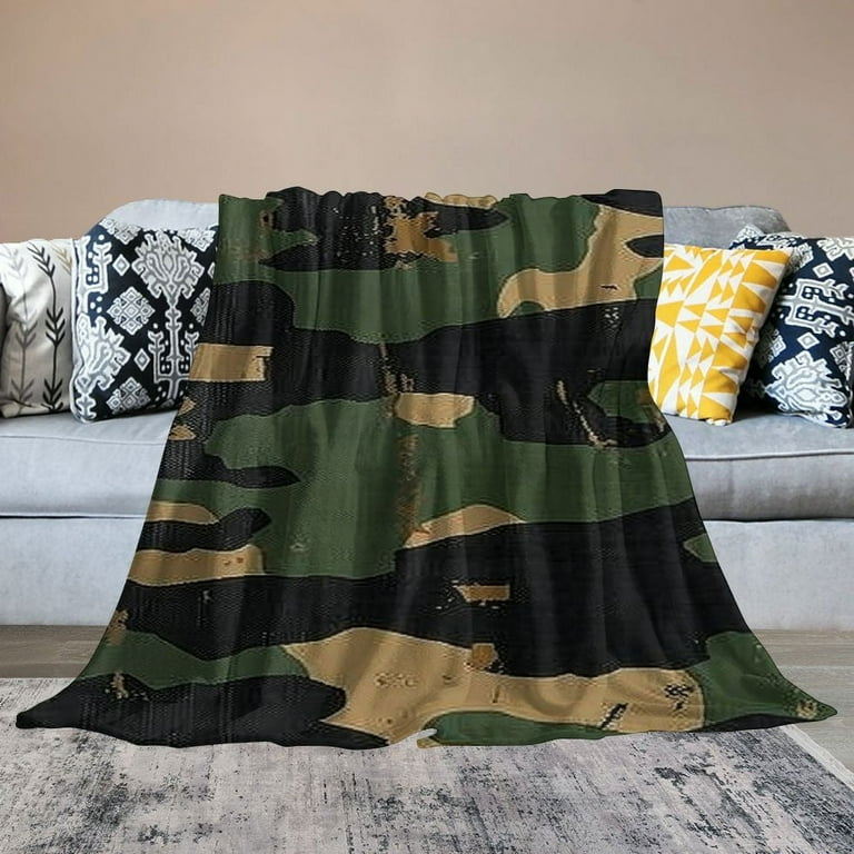 ONETECH Flannel Throw Blanket for Ultra Soft Military Style All