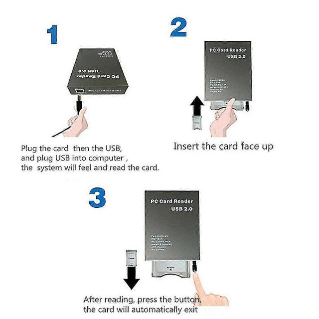 USB2.0 PCMCIA Card Reader ATA Card Reader PC Card Reader USB 2.0 to PC ATA PCMCIA Adapter Flash Disk Memory Card Reader