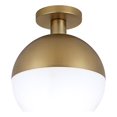 thumbnail image 1 of Henn&Hart 9,75 "W Métal Semi Flush Mount Light en Finition Laiton Antique, 1 of 8