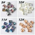 thumbnail image 6 of U8MO 10pcs 13mm Square Faceted Cut Crystal Glass Loose Beads for Jewerly Making-Yellowish Green, 6 of 7