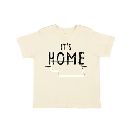 

Inktastic It s Home- State of Nebraska Outline Distressed Text Gift Toddler Boy or Toddler Girl T-Shirt