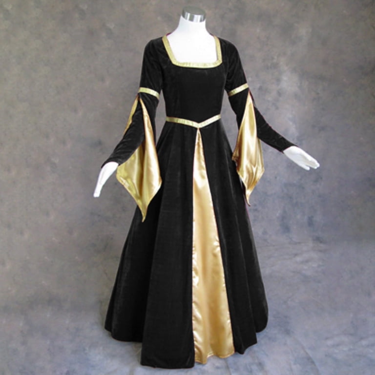 gold medieval dress Unique Purple Gold Medieval Wedding Dress ANNORA Custom Size / Purple