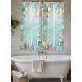 thumbnail image 4 of Blue Coastal Living Room Curtains 2 Panel, Summer Nautical Beach Coral Starfish Cafe Window Treatment, Extra Long Farmhouse Bedroom Bathroom Kitchen Curtains Drapes 104"x72", 4 of 6