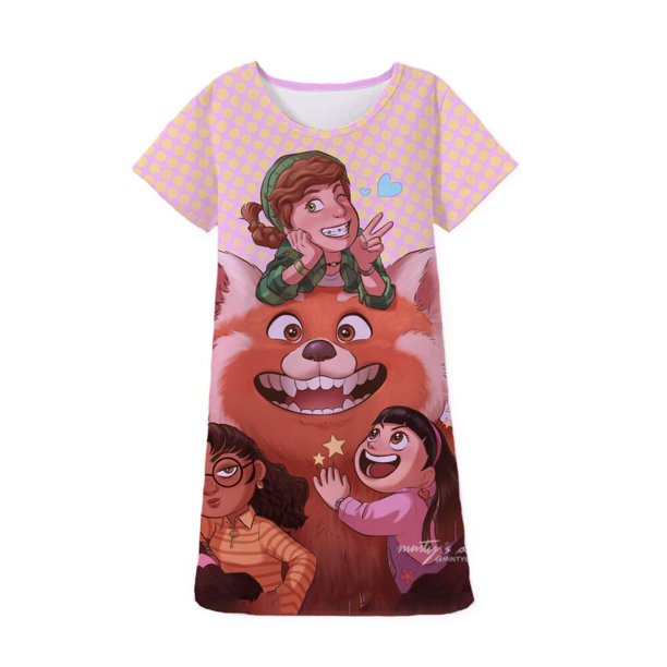 Vestido para niñas de 2 a 7 años, falda para el sol, falda de princesa para la playa de verano, ropa roja para niños, vestido informal para niñas, 13-14T Gao Jinjia LED