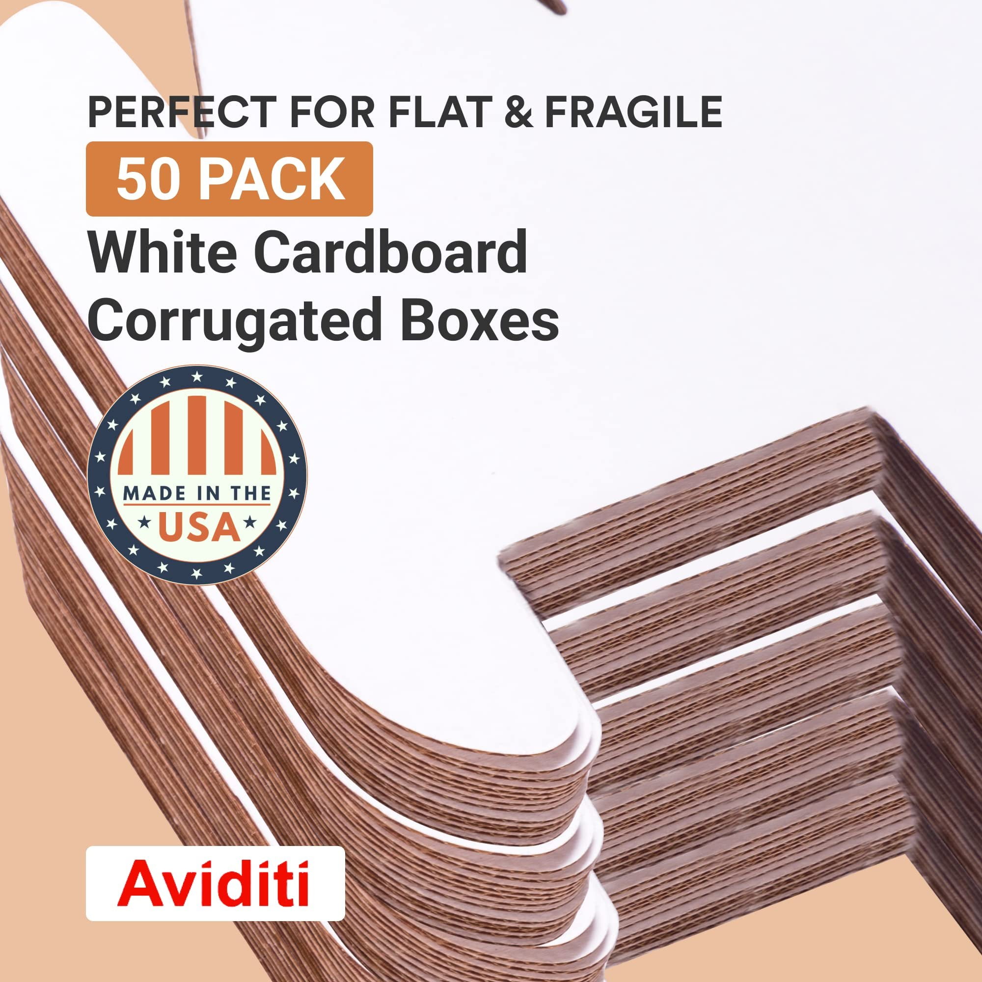 BOX USA Shipping Boxes Small 10"L x 8"W x 3"H, 50-Pack  Corrugated Cardboard Box for Packing, Moving and Storage