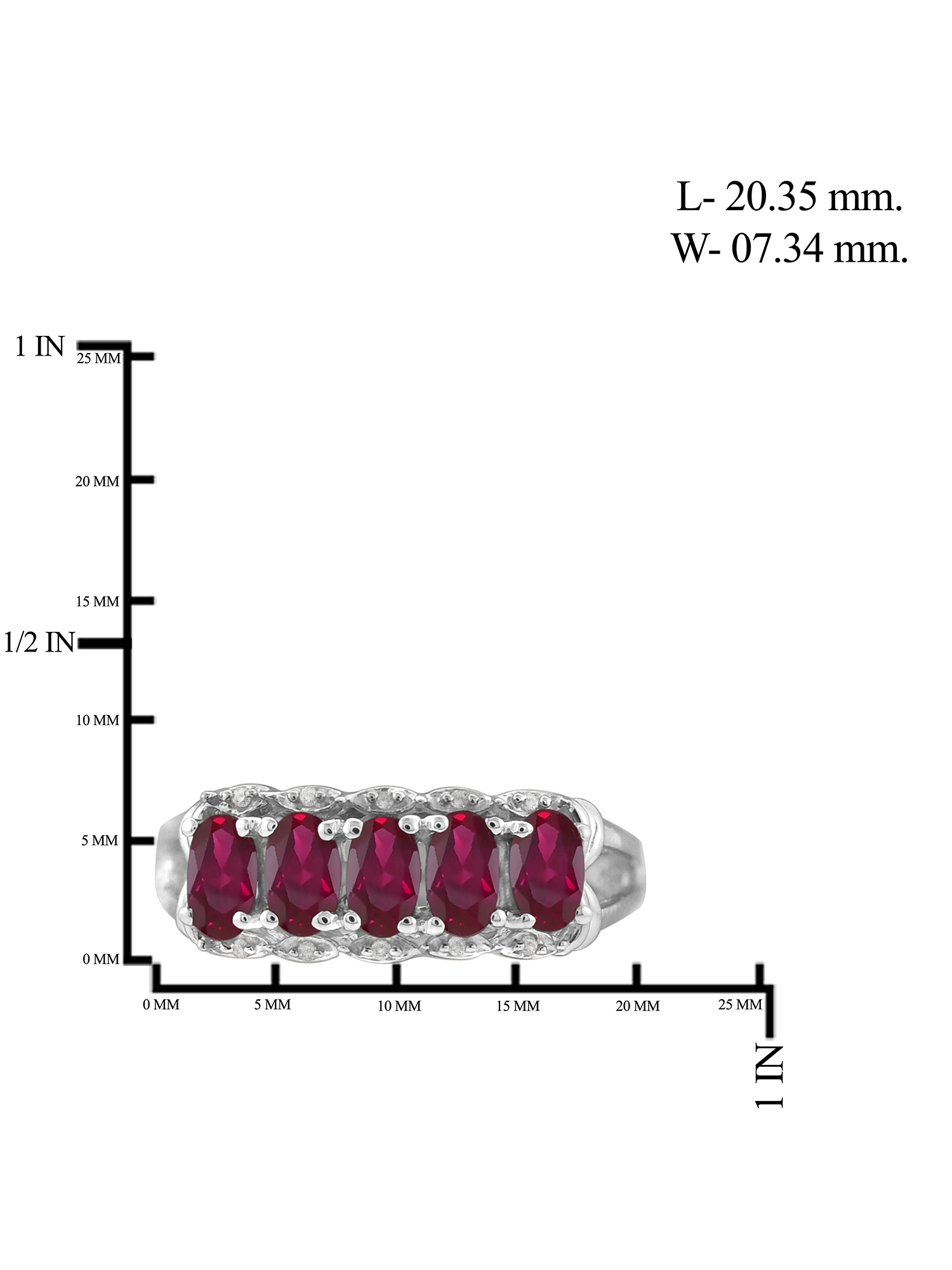 JewelersClub Ruby Ring Birthstone Jewelry – 1.33 Carat Ruby 0.925 Sterling Silver Ring Jewelry with White Diamond Accent – Gemstone Rings with Hypoallergenic 0.925 Sterling Silver Band