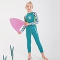 thumbnail image 4 of Niños Niñas Niños Traje de buceo Manga larga Cremallera trasera para deportes acuáticos (L Verde), 4 of 8