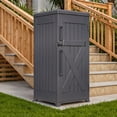 thumbnail image 3 of Dextrus 60 Gallon Large Package Delivery and Storage Box with Lockable Secure, Double-Wall Resin Outdoor Package Delivery and Waterproof Deck Box for Porch, Curbside, 8.5 Cubic feet, Gray, 3 of 9
