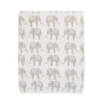 thumbnail image 2 of Nojo Serendipity - Ivory Elephant Print Plush Baby Blanket, 2 of 3
