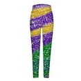 thumbnail image 4 of lcziwo Women's High Waisted Tummy Control Workout Leggings Mardi Gras Glitter Print Legging Pants Gym Slim Fit Tight Yoga Pants Multicolor M, Lightning Sale, 4 of 6