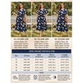 thumbnail image 3 of Cuteduck Women's summer casual plus-size Bohemian-style swing wrap dress with floral prints, V-neck and cinched waist, flowing and elegant mid-length dress 1X-5X, 3 of 9