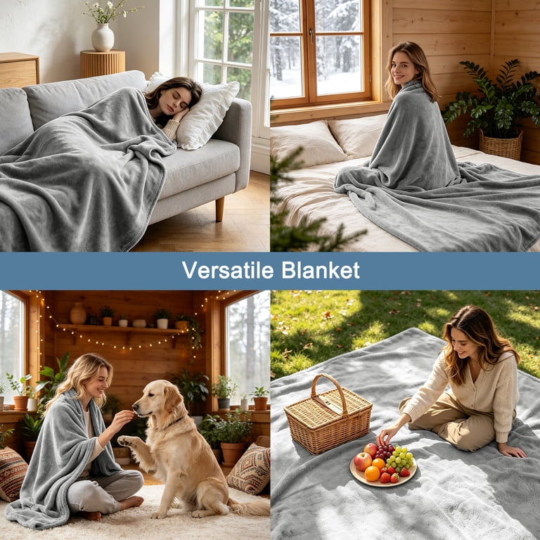 Cshidworld Microfiber Plush Throw Blanket, 50" x 60" photo 3