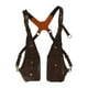 thumbnail image 3 of Bolso de hombro tipo axila, bolso de hombro doble para cosplay, compras, viajes Marrón, 3 of 9
