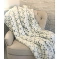 thumbnail image 2 of Plutus White with Black Shades Faux Fur Snow Luxury Throw 90"W x 60"L, 2 of 3