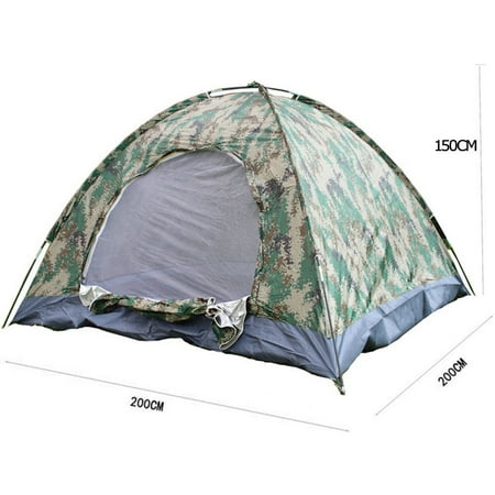Zimtown 4 person Outdoor Camping Waterproof 4 season folding tent Camouflage (Best Tent Waterproofing Spray)
