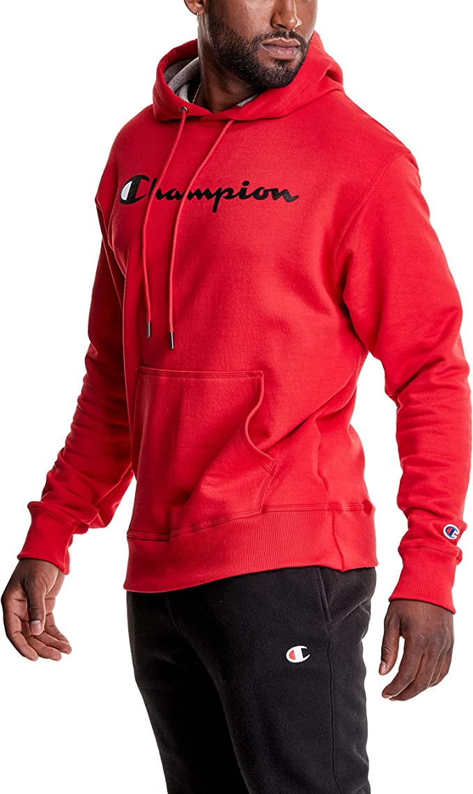 Champion Men's Powerblend Fleece Hooded Sweatshirt For Men,Best for Men, Script XL - Walmart.com