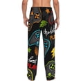 thumbnail image 3 of Kll Mens Pajama Pants For Men,Mens Lounge Pants,Funny Gifts For Men,Men'S Pajama Bottoms-Play Game3, 3 of 9