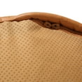 thumbnail image 4 of Conrail Contemporary Faux Leather Channel Stitch Pouf, 4 of 8